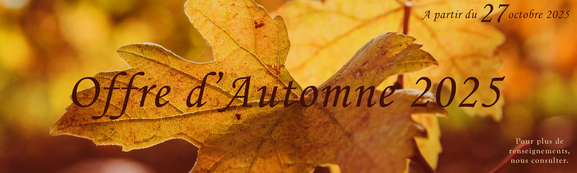 Offre d'automne 2025